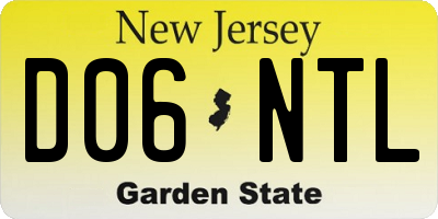 NJ license plate D06NTL
