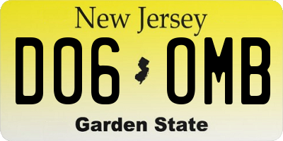 NJ license plate D06OMB