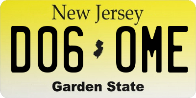 NJ license plate D06OME