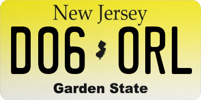NJ license plate D06ORL