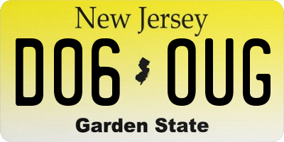 NJ license plate D06OUG