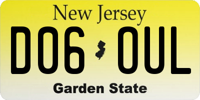 NJ license plate D06OUL