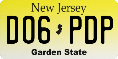 NJ license plate D06PDP