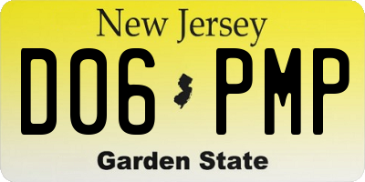 NJ license plate D06PMP