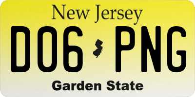 NJ license plate D06PNG