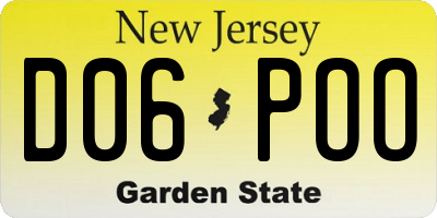 NJ license plate D06POO