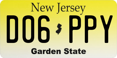 NJ license plate D06PPY