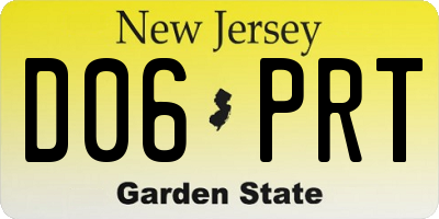 NJ license plate D06PRT