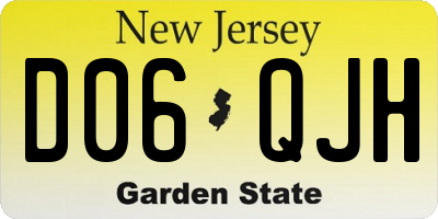 NJ license plate D06QJH