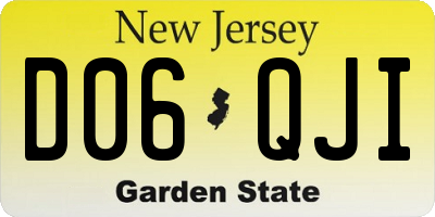 NJ license plate D06QJI