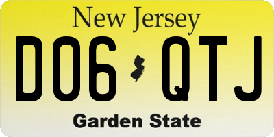 NJ license plate D06QTJ
