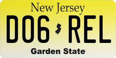NJ license plate D06REL