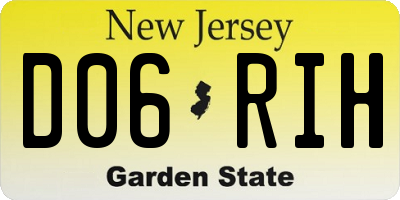 NJ license plate D06RIH