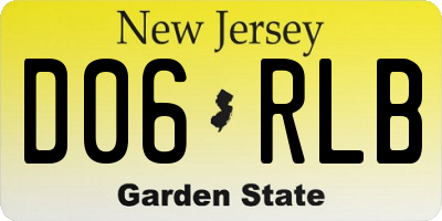 NJ license plate D06RLB