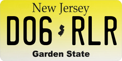 NJ license plate D06RLR