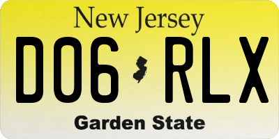 NJ license plate D06RLX
