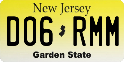 NJ license plate D06RMM