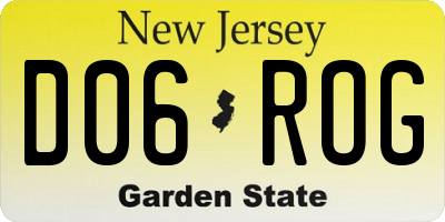 NJ license plate D06ROG