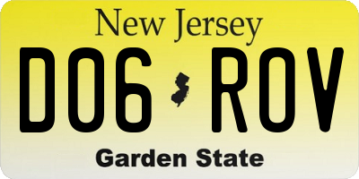 NJ license plate D06ROV