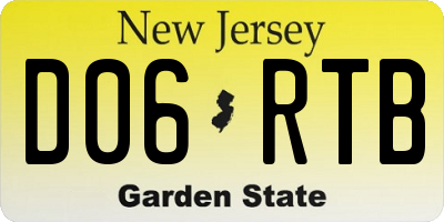 NJ license plate D06RTB