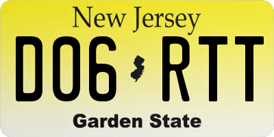 NJ license plate D06RTT