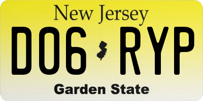 NJ license plate D06RYP