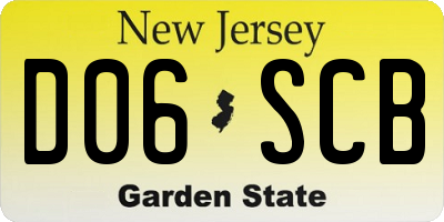 NJ license plate D06SCB