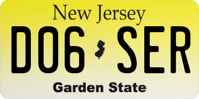 NJ license plate D06SER