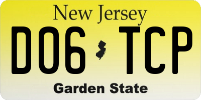 NJ license plate D06TCP