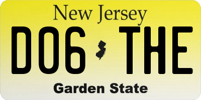 NJ license plate D06THE