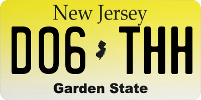NJ license plate D06THH