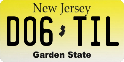 NJ license plate D06TIL