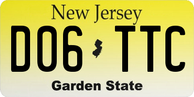 NJ license plate D06TTC