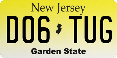 NJ license plate D06TUG