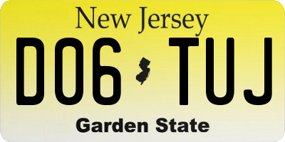NJ license plate D06TUJ