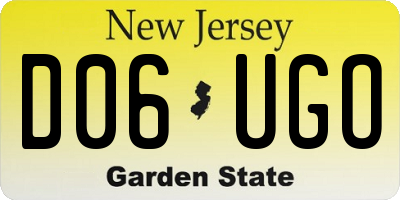 NJ license plate D06UGO