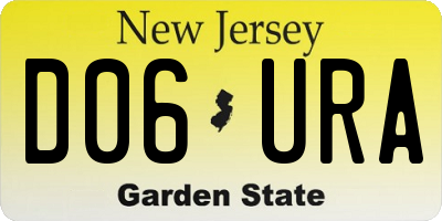 NJ license plate D06URA