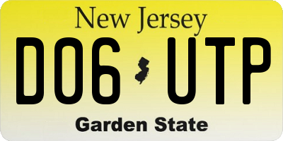 NJ license plate D06UTP