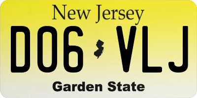 NJ license plate D06VLJ
