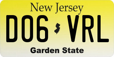 NJ license plate D06VRL