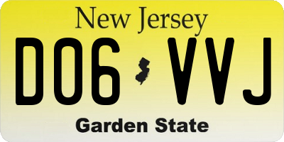 NJ license plate D06VVJ