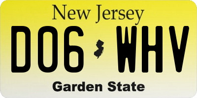 NJ license plate D06WHV