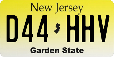 NJ license plate D44HHV