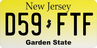 NJ license plate D59FTF