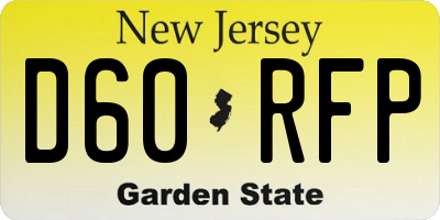 NJ license plate D60RFP