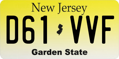 NJ license plate D61VVF