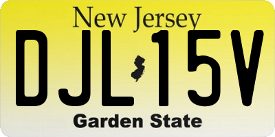 NJ license plate DJL15V
