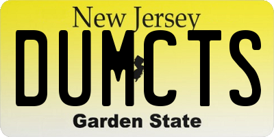 NJ license plate DUMCTS
