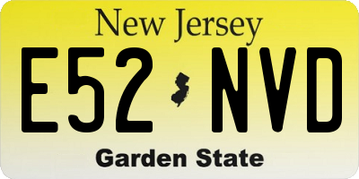 NJ license plate E52NVD