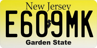NJ license plate E609MK
